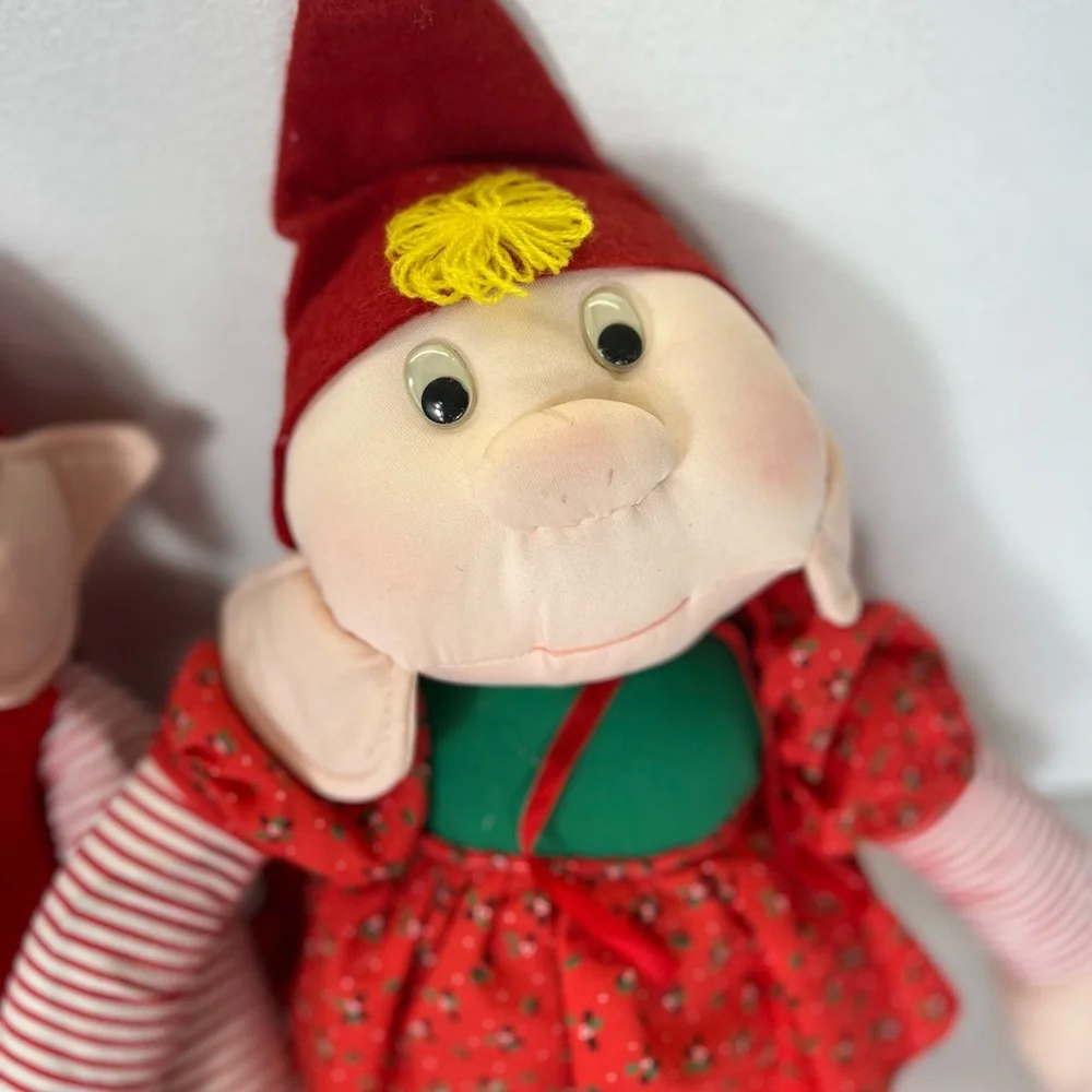 House Of Hatten Boy And‎ Girl Christmas Elves 16” Tall Taiwan